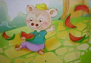 小猪吃瓜比赛,欢乐竞技，瓜果飘香